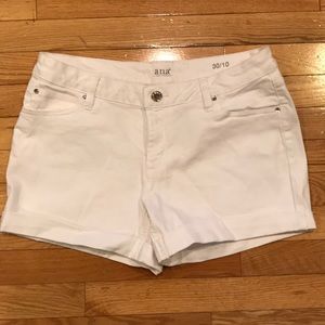 White Jean Shorts